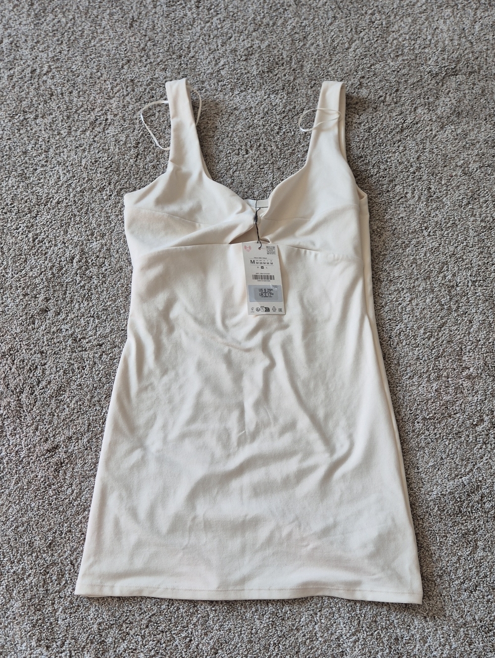 Zara Cream Tank Dress